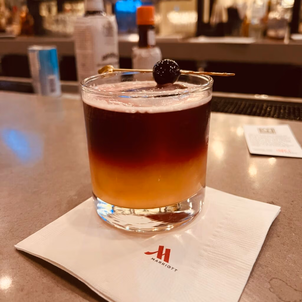 A cocktail, New York Sour
